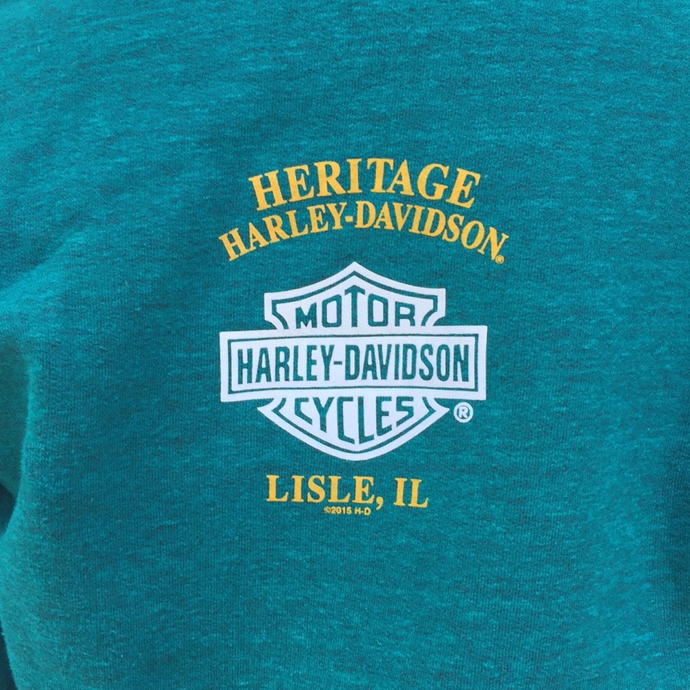 Harley Davidson hoodie small teal - Picture 4 of 6